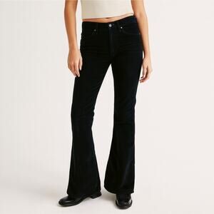 Citizens of Humanity Birkin 186 Low Waist Wide Leg Pants — Black Velvet
